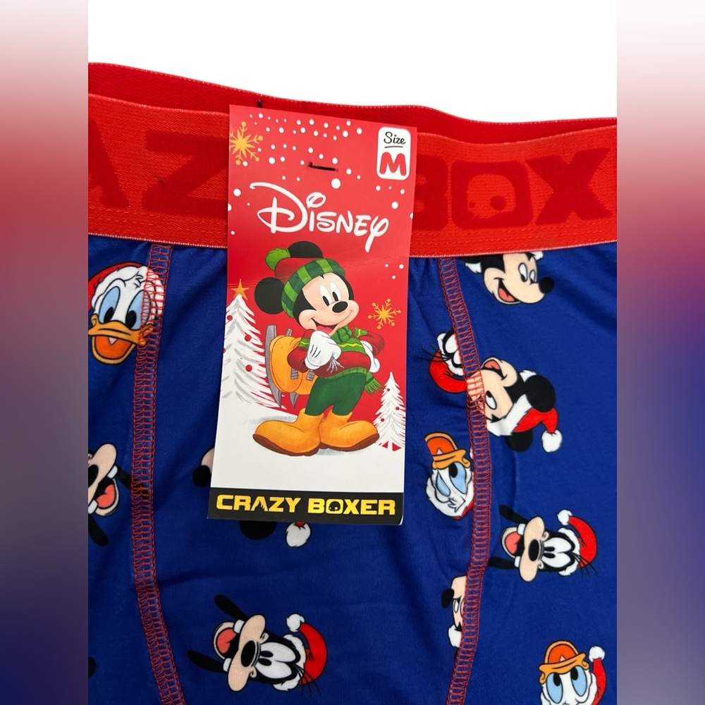NWT Disney Christmas Men’s Underwear Boxer Briefs Crazy Boxer Medium M Santa - Picture 2 of 4